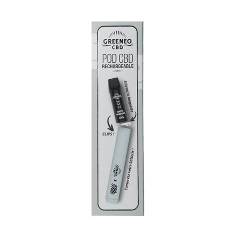 D Couvrez Le Pod Cbd Rechargeable White Window Greeneo