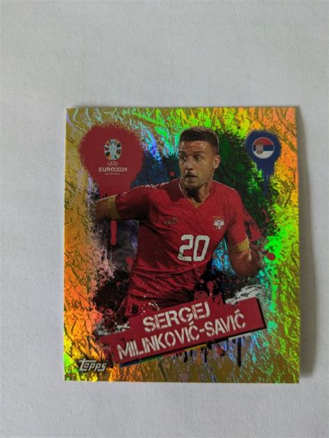 Topps UEFA 2024 SRB Artist Sergej Milinkovic Savic Gold Kaufen Auf