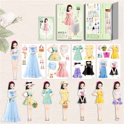 Magnetic Princess Dress Up Paper Doll Pretend Play Toys Magnet People