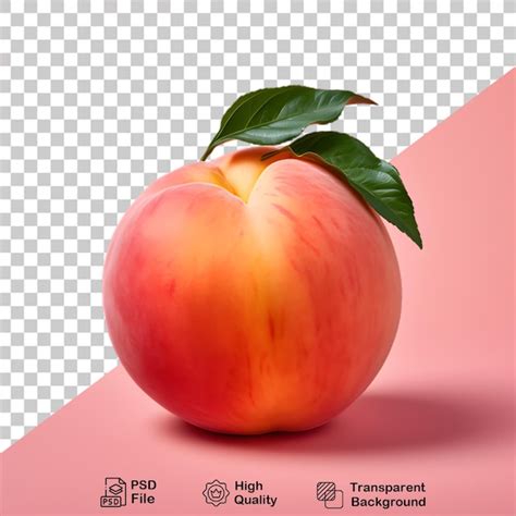 Premium Psd Fresh Peach Fruit Isolated On Transparent Background