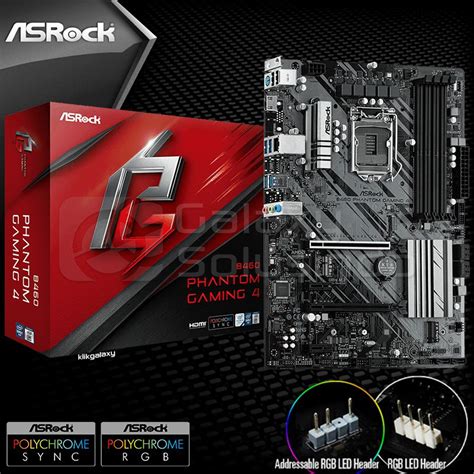 Jual Motherboard Asrock B460 Phantom Gaming 4 Comet Lake S 1200 Atx