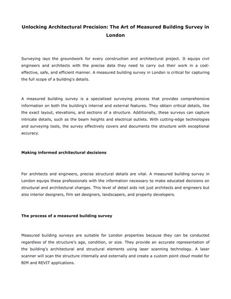 Ppt Unlocking Architectural Precision The Art Of Measured Building