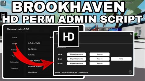 Brookhaven Script Plenum Hub Hd Perm Admin Hub Hydrogen Fluxus Arceus