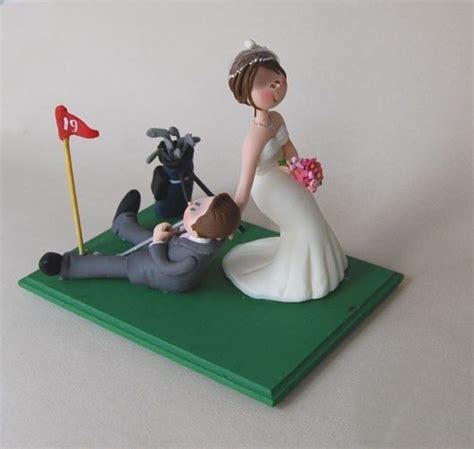 Golf Wedding Cake Topper By Maraluiza On Etsy 15000 Adorno Del