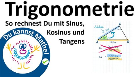 Trigonometrie So Rechnest Du Mit Sinus Cosinus Und Tangens Im