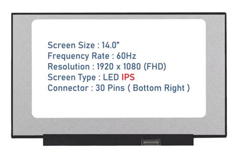 Nuovo Pannello Schermo Led Fhd Ips Ag Per Ricambi Hp Sps L