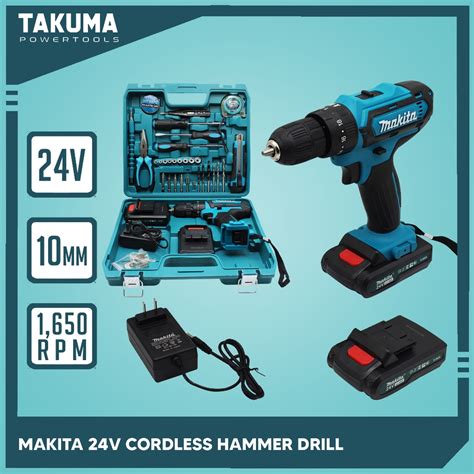 Makita Df331d 24v Cordless Hammer Drill Tools Set Shopee Philippines