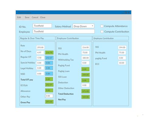 Payroll System Ui Mockup Example Creately Payroll Website Design