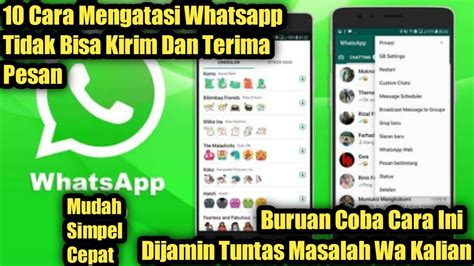 Cara Mengatasi Whatsapp Tidak Bisa Kirim Dan Terima Pesan WA