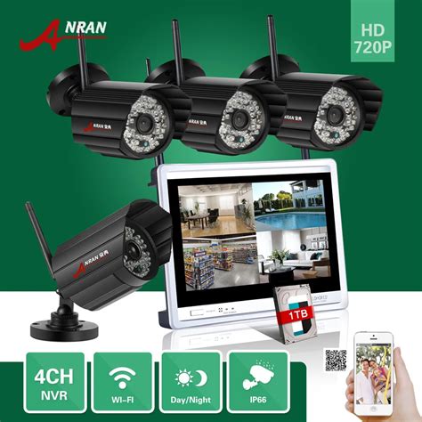 Anran 4ch 720p 12inch Lcd Screen Wireless Nvr 1tb Hdd Surveillance Cctv