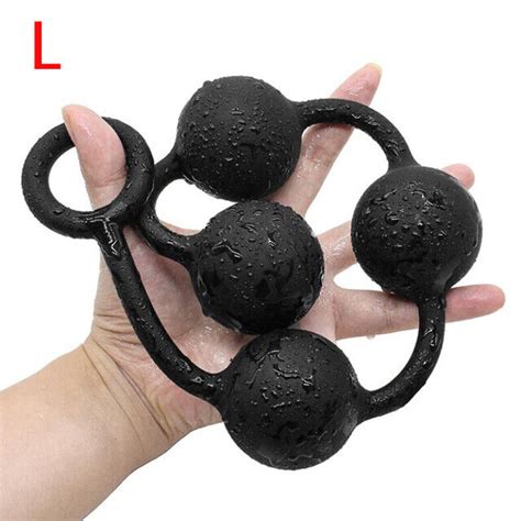 Glass Silicone Anal Beads Big Butt Plug Anal Balls Massage Vagina Plug Sex Toys EBay