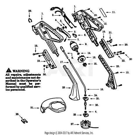 Poulan Pt Electric Trimmer Parts Diagram For Trimmer Assembly 66368 Hot Sex Picture