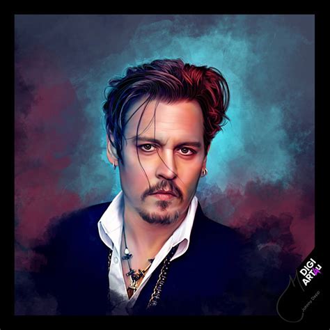 digital portrait  johnny depp actor  digiartforu  deviantart