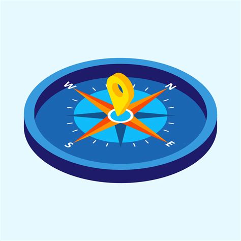 Compass With Isometric Style Vector Illustration 223603 Vector Art At