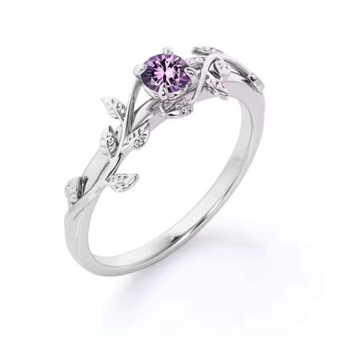 Сребърен пръстен с аметист "Затишие"– Silenti Jewelry