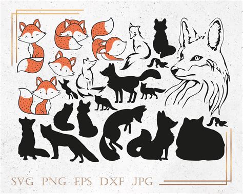 Fuchs Svg Fuchs Kopf Svg Fox Clipart Fox Silhouette Fox Cricut Fox