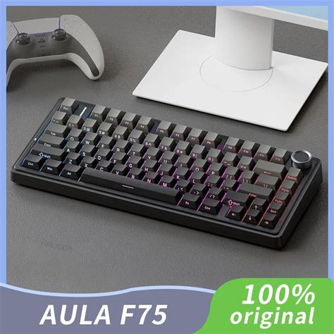 Aula F75 Original Oem Rgb Customized Hot Swap Pbt 75 80 Keys Bluetooth