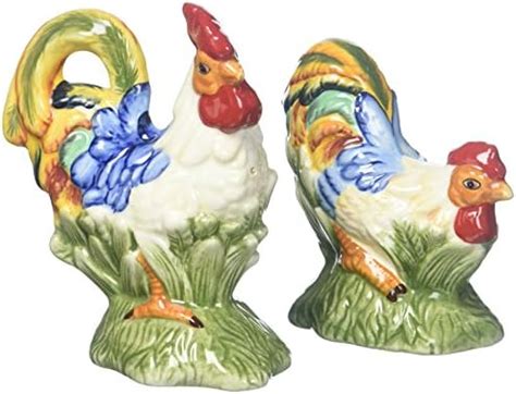 Amazon Fine Ceramic Multicolor Colorful Country Farmhouse Rooster