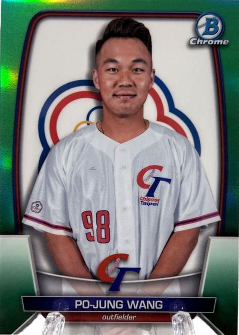 Po Jung Wang 2023 Bowman Chrome Wbc Flag Green Refractor Wbc 11