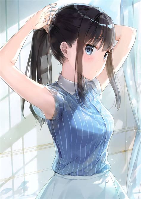 Cute Anime Girl With Ponytail