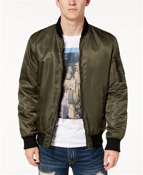 Guess Mens Bomber Jacket With Removable Hooded Inset Macys