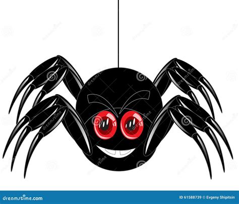 Cartoon Of The Spider On White Stock Vector Illustration Of Nature