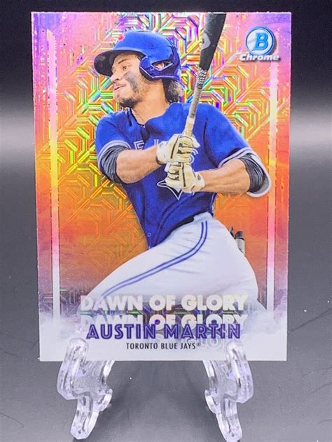 Austin Martin 2021 Bowman Chrome Dawn Of Glory Mojo DG10 Toronto Blue