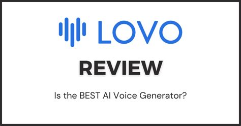 LOVO AI Review Is The Best AI Voice Generator Find OUT