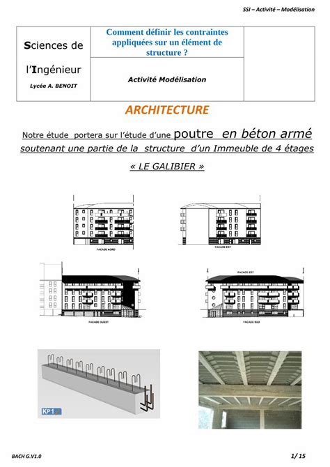 Pdf Notre Tude Portera Sur L Tude Dune Poutre En B Ton Arm Pdf