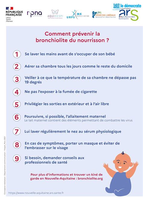 Bronchiolite les 9 conseils pour prévenir celle du nourrisson