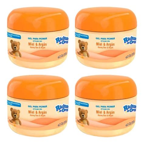 4 Gel Para Cabello Ricitos De Oro Miel Y Argán 115g Envío gratis