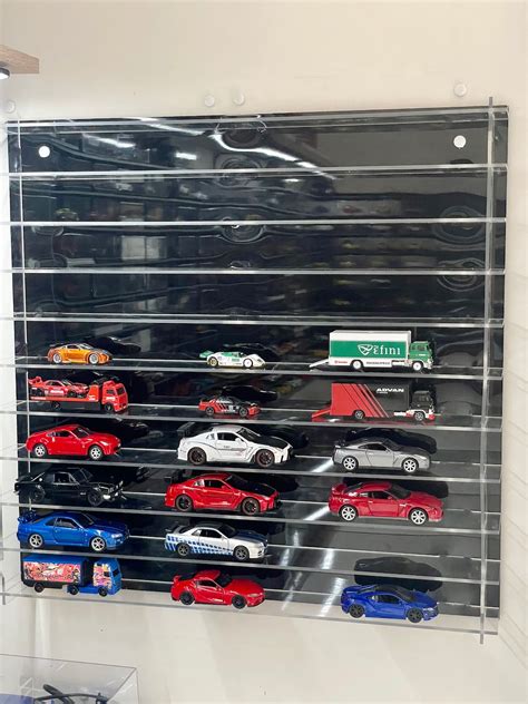 Vitrine murale en acrylique pour Hot Wheels moulé sous pression Matchbox ou plus ou
