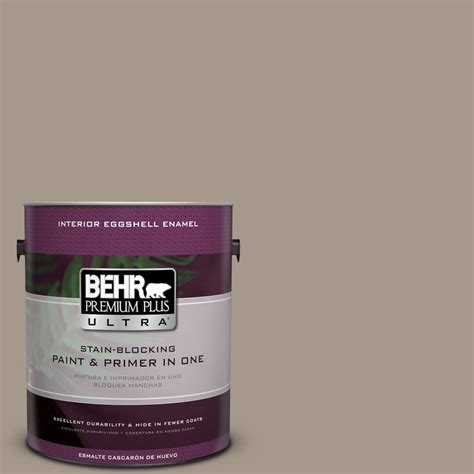 BEHR Premium Plus Ultra 1 Gal PPU5 7 Studio Taupe Eggshell Enamel