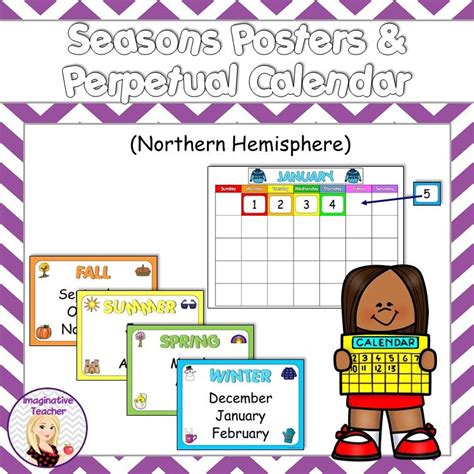 FREE Seasons Posters & Perpetual Calendar - Northern Hemisphere ...