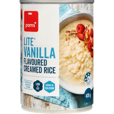 Pams Lite Vanilla Flavoured Creamed Rice G Chilled Frozen