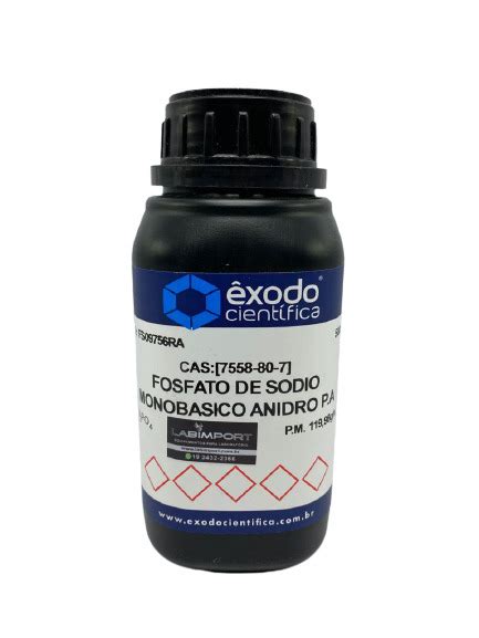 FOSFATO DE SODIO MONOBASICO ANIDRO PA 500G CONC 98 DENS 2 36 Exodo