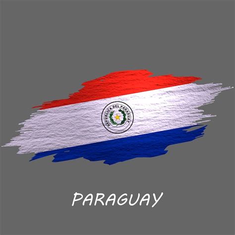 Bandeira Estilo Grunge Do Fundo De Tra Ado De Pincel Do Paraguai