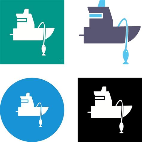 Fishing Boat Icon Design Vector Art At Vecteezy