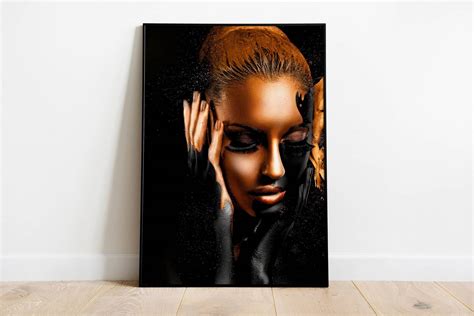 Black Gold Woman Golden Woman Black Woman Wall Art Black Woman