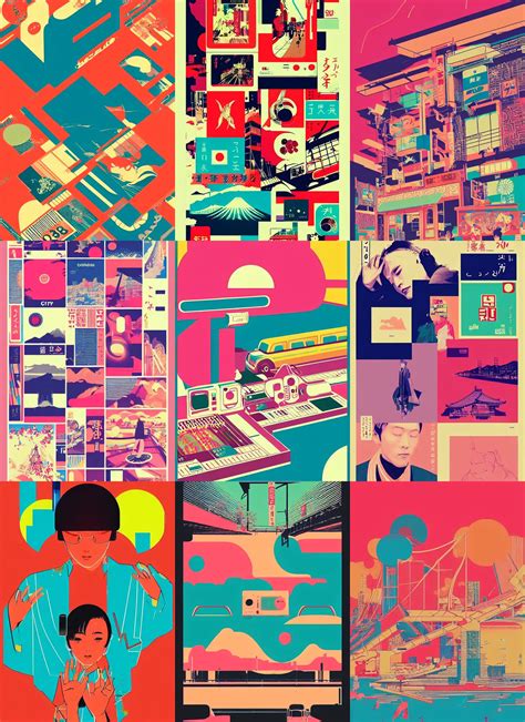 Beautiful Illustration Of Layout Of Japanese Pop Art Stable Diffusion