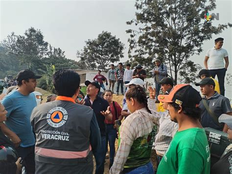 Brigadas de Veracruz y Puebla continúan atendiendo el incendio de