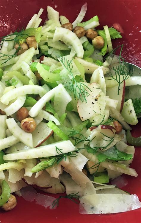 Fennel Pear Celery And Hazelnut Salad In The Kitchen With Kath