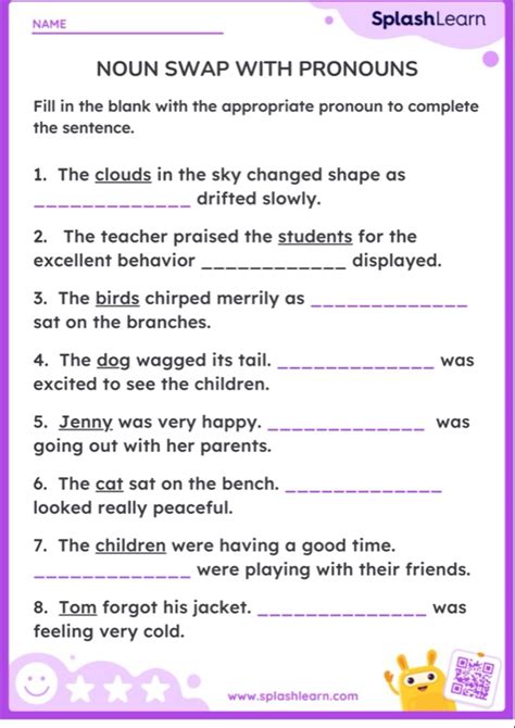 3rd Grade Ela Grammar Worksheets Free And Printable Splashlearn