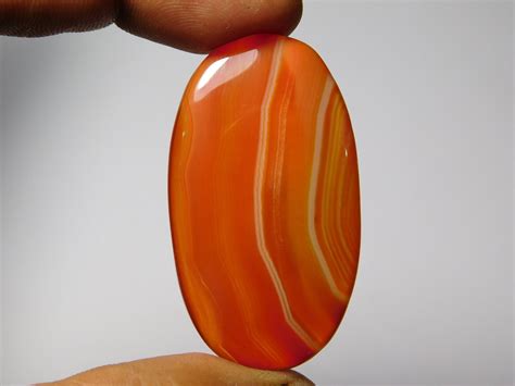 Natural Orange Banded Agate Cabochons Orange Banded Agate Etsy Uk