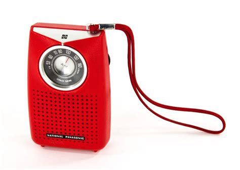 Vintage National Panasonic R Red Portable Am Radio Mid Century