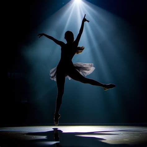 graceful ballet pose image ballet dancer spotlight