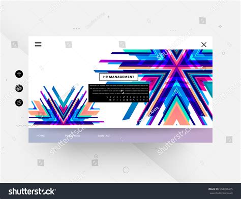 Website Template Geometric Background Vector Illustration Stock Vector ...