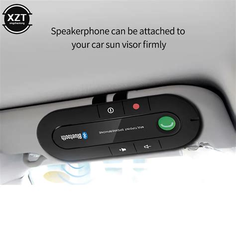 Car Visor Bluetooth Compatible Hands Free Phone Car Kit Music Player