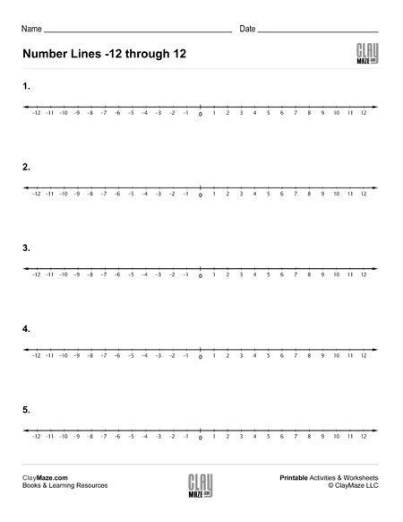 Blank Number Line Printable