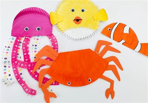 Paper Plate Ocean Animals Fun Kids Crafts